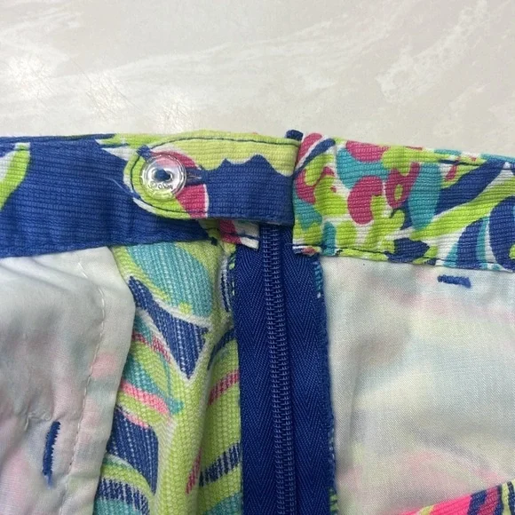 71. LILLY PULITZER Magnolia Shorts Sz. 00 side zip Toucan Play Scalloped - Picture 7 of 11